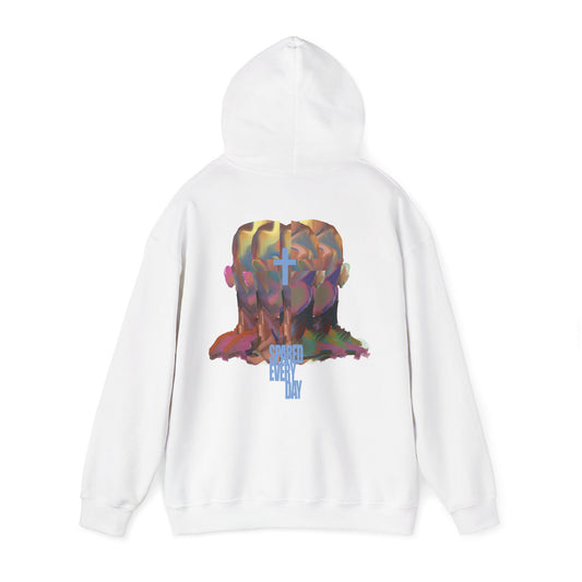 Painted Face Hoodie "SPAREDEVERYDAY"